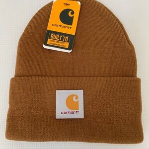CARHARTT A18 Beanie Hat Brown Winter Pull On Knit Cap ONE SIZE